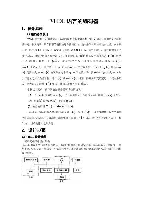 EDA编码器译码器设计