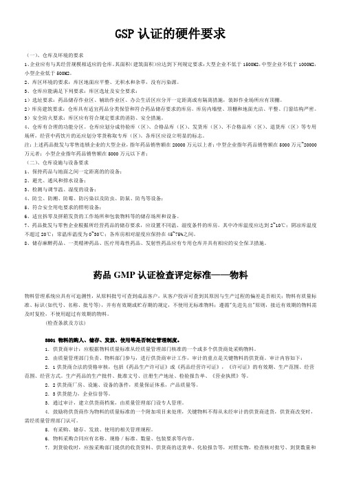 GSP、GMP认证的硬件要求(库房)