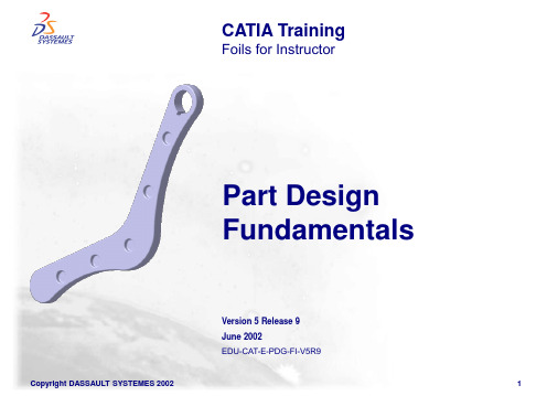 ☆CATIA 实例的英文教程(公司的培训材料)