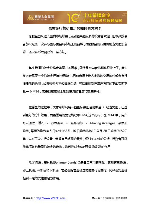 伦敦金行情价格走势如何看才对？