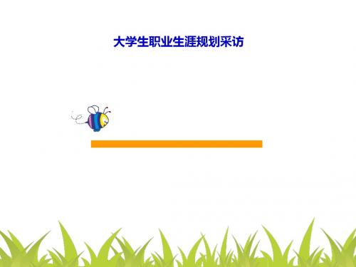 大学生职业生涯规划采访