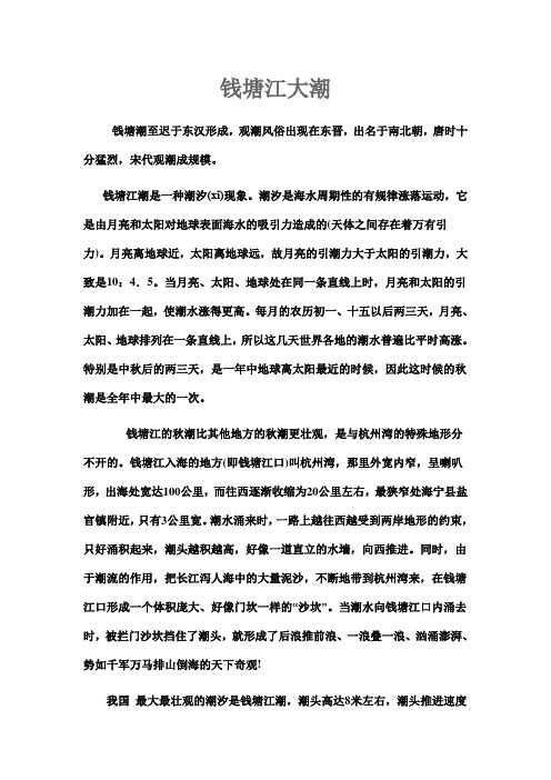 钱塘江大潮