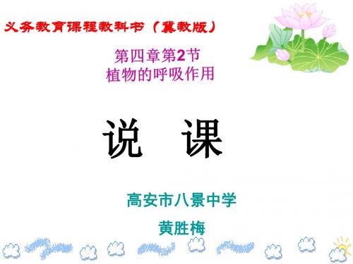 呼吸作用说课课件
