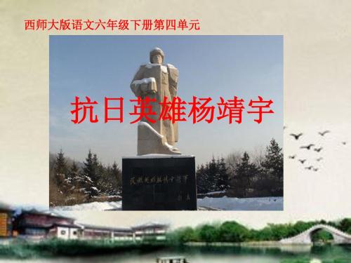 西师大版小学六年级语文下册第16课《抗日英雄杨靖宇》
