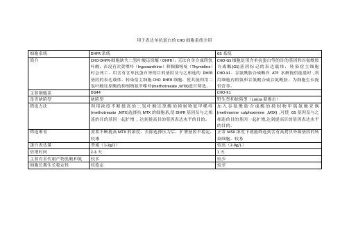 用于表达蛋白质的CHO细胞系统介绍