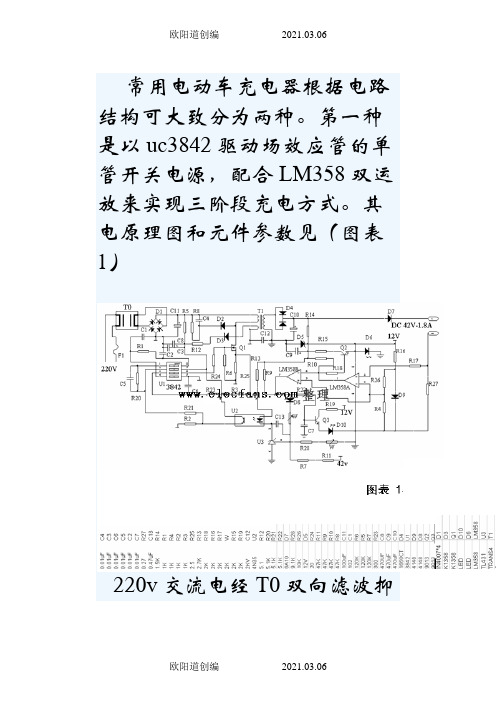 电动车充电器电源原理图与解析之欧阳道创编