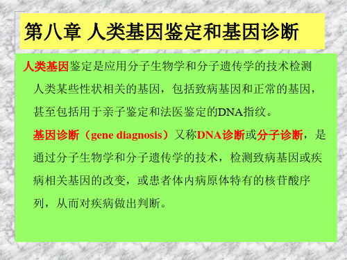 第八章 人类基因鉴定和基因诊断