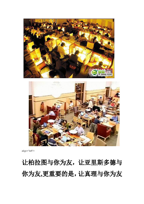 哈佛图书馆内标语