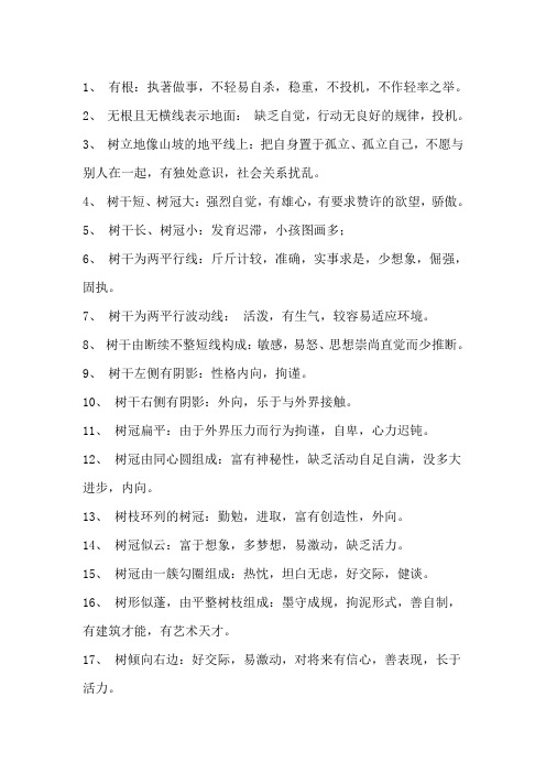 画树心理测试