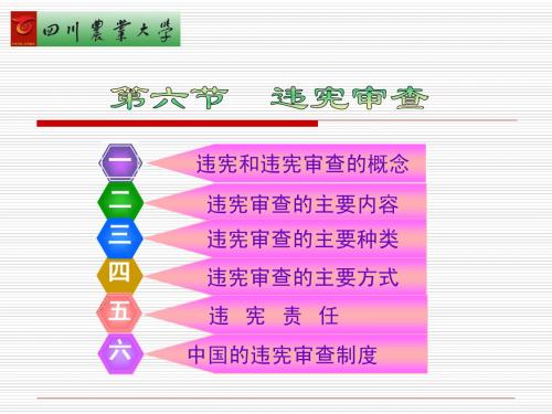 第一章第六节违宪审查