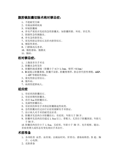 腹腔镜禁忌症
