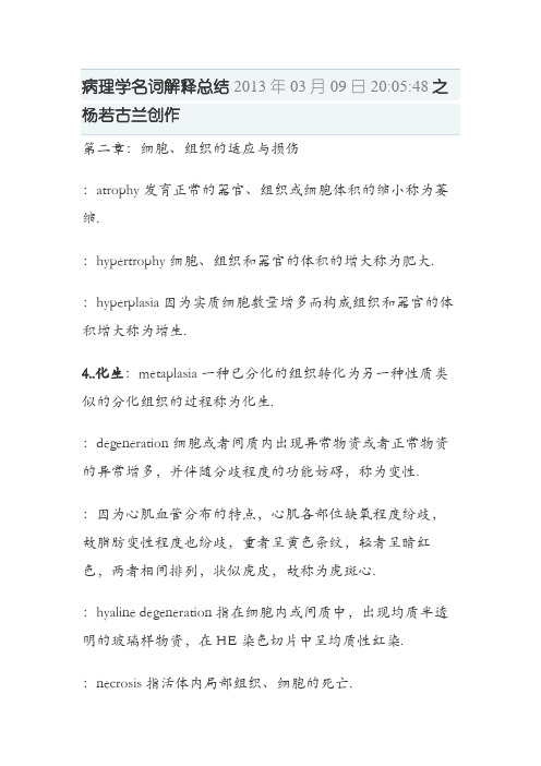 病理学—名词解释