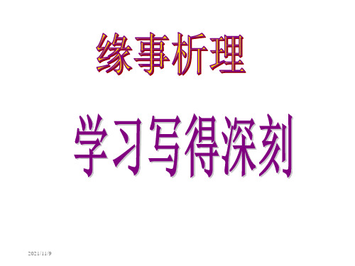 《缘事析理-学习写得深刻》ppt课件3