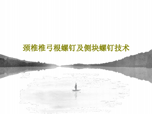 颈椎椎弓根螺钉及侧块螺钉技术66页PPT