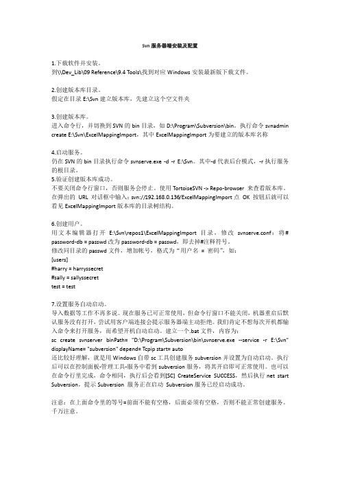 Svn服务器端安装及配置