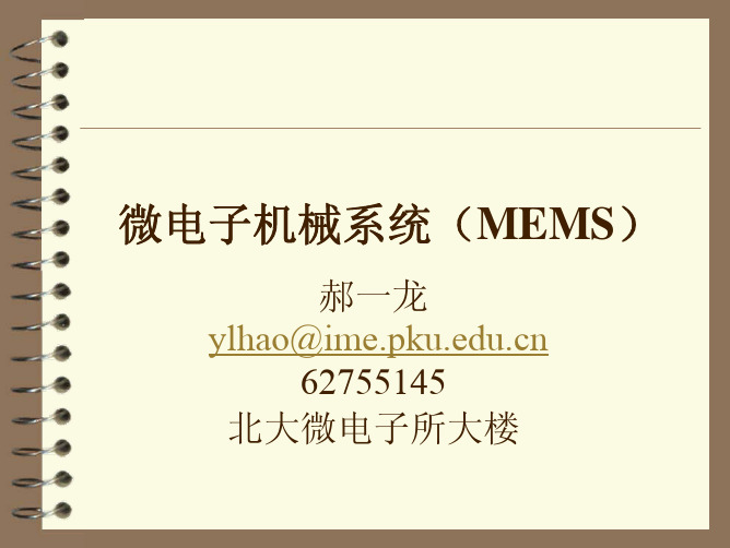 微电子机械系统(MEMS)