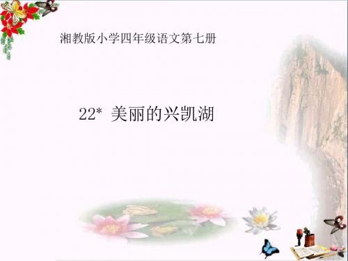 四年级语文上册第六单元美丽的兴凯湖精选教学PPT课件4湘教版