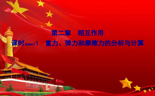 高中物理第二章课时1重力弹力和摩擦力的分析与计算课件高中全册物理课件