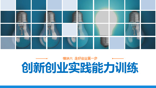 《创新创业实践能力训练》 六