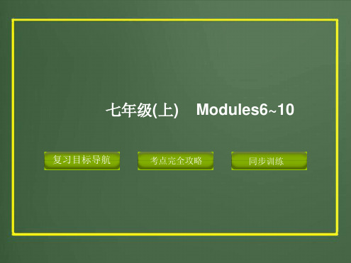 七年级英语上册外研复习课件M6-10