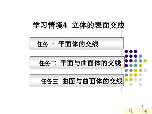 学习情境4  立体的表面交线 2