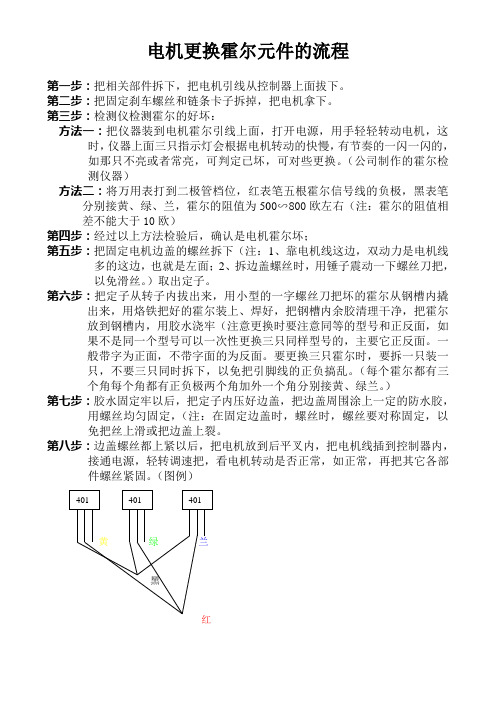 霍尔更换与检测流程