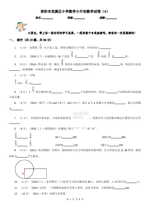 贵阳市花溪区小学数学小升初数学试卷(4)