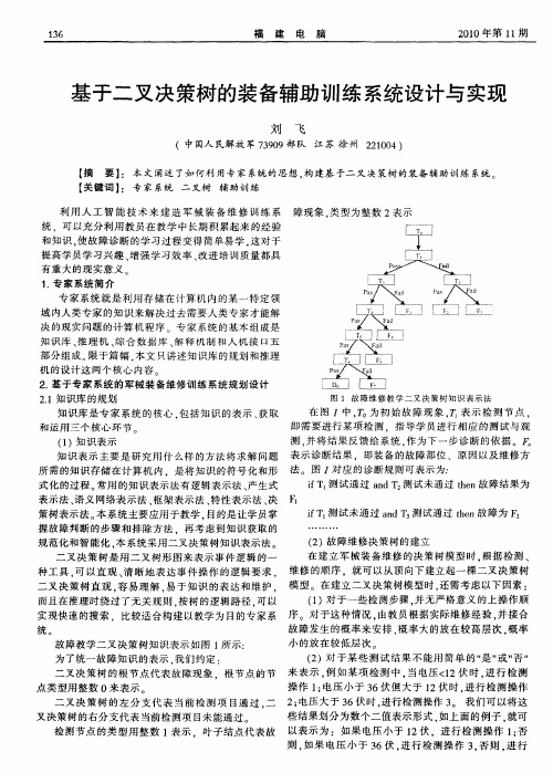 基于二叉决策树的装备辅助训练系统设计与实现