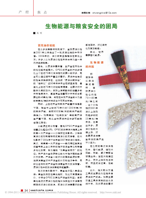 生物能源与粮食安全的困局(1)
