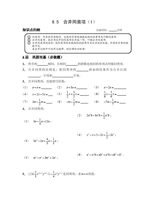 9.5合并同类项