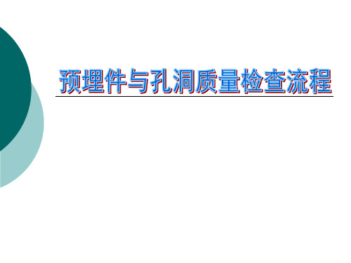 预埋件与孔洞质量检查流程