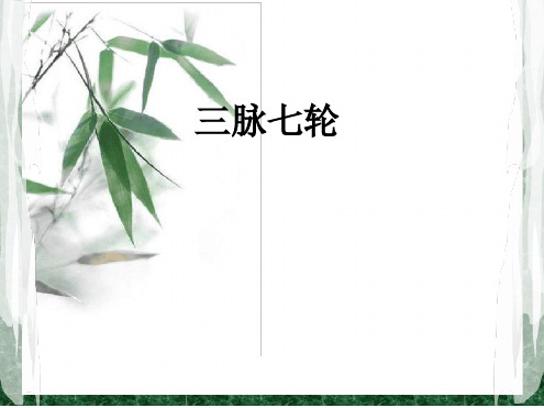 三脉七轮概述1-三脉七轮指什么ppt