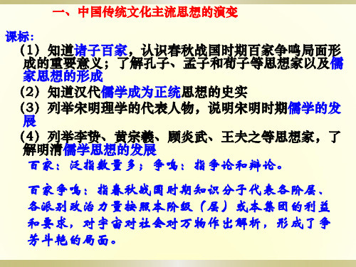 高考历史考点秦汉时期的思想