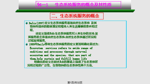 生态系统服务评价PPT课件
