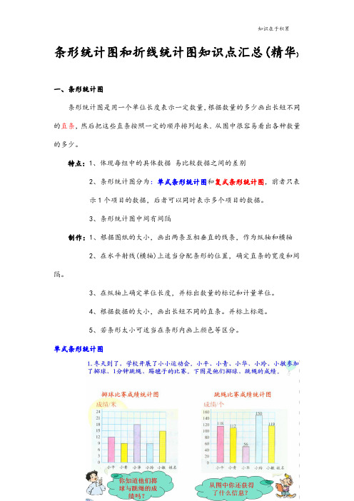 条形统计图和折线统计图知识点汇总(精华)