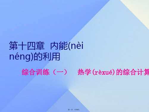 九年级物理全册第十四章内能的利用综合训练(一)热学的综合计算课件(新版)新人教版