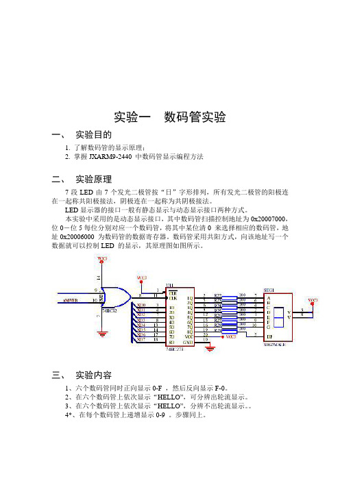 单片机(arm9)实验报告