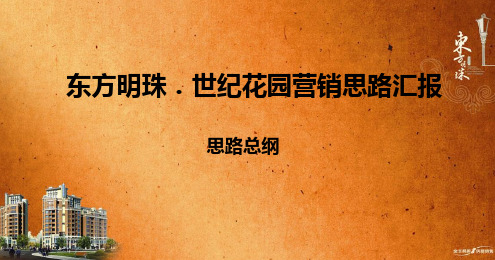 上海金丰易居东方明珠项目推广战略整合案定稿117p.ppt