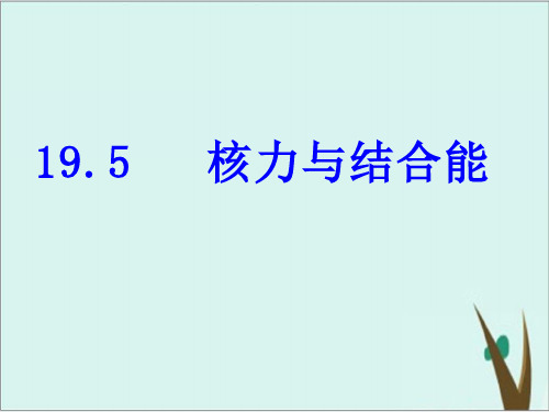 《核力与结合能》PPT课件高中物理人教版1