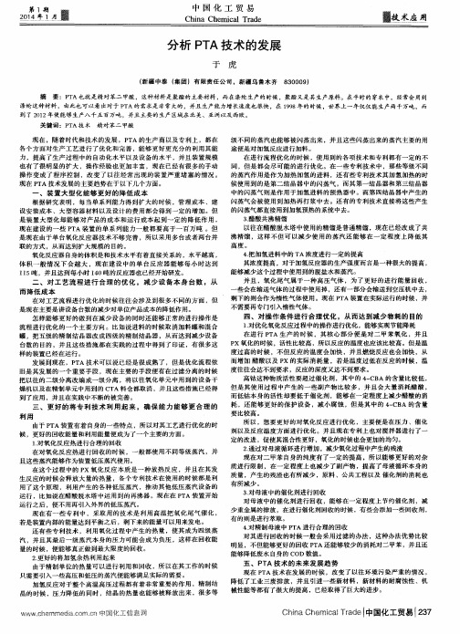 分析PTA技术的发展