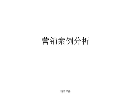 管理咨询师考试营销案例分析
