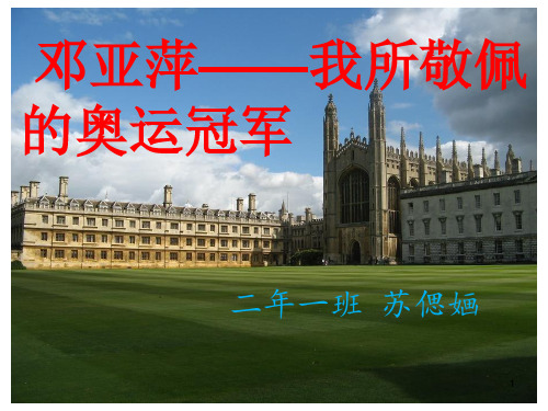 邓亚萍ppt课件