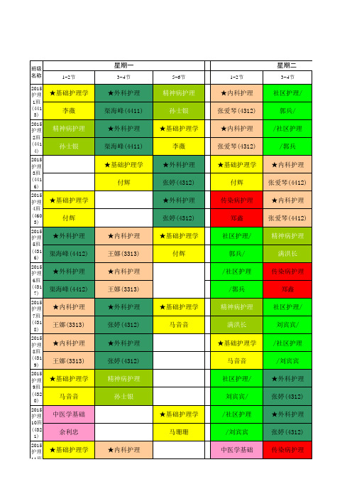 2016-2017第二学期15级最终课程表2.12