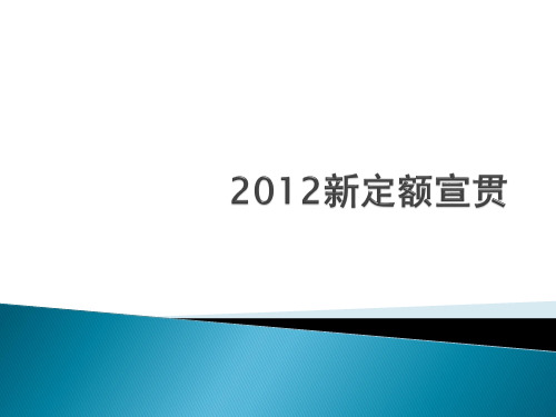 2012新定额宣贯