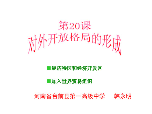 第20课 对外开放格局的形成