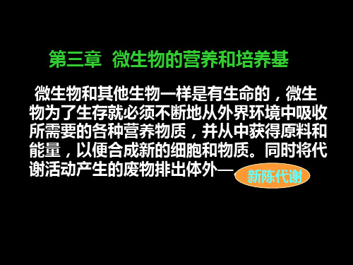 微生物的营养物质及类型ppt课件