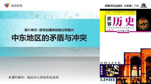 《中东地区的矛盾和冲突》(岳麓)
