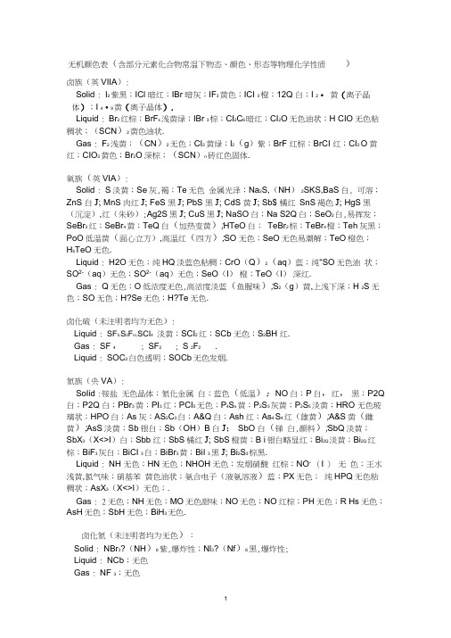 无机颜色表