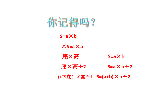 五年级上册数学课件- 组合图形的面积计算练习ppt苏教版(共15页)