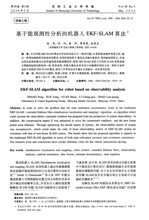 基于能观测性分析的机器人EKF—SLAM算法